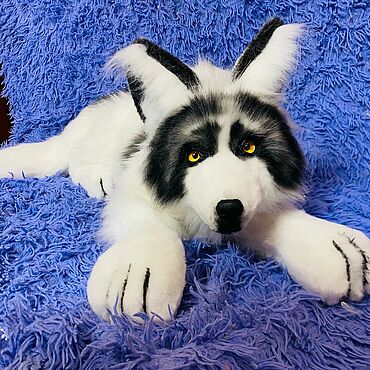 Куклы и игрушки ручной работы. Ярмарка Мастеров - ручная работа Игрушка мраморная лиса из искусственного меха. Handmade.