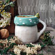  ceramic Poisonous Mushroom mug, turquoise, Mugs and cups, Barnaul,  Фото №1