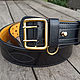 Leather belt belt mod.Komandir Lux Black. Straps. Labour. Online shopping on My Livemaster.  Фото №2