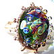 Anillo de Vuelo sobre la selva'. Rings. Lyudmila DemidoVa jewelry from glas. Интернет-магазин Ярмарка Мастеров.  Фото №2