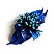 Festive brooch flower with stamens Salute blue azure with turquoise, Brooches, Moscow,  Фото №1