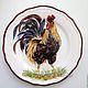 Painted porcelain Plate Rooster collection 4-piece. Plates. ArtFlera (artflera). My Livemaster. Фото №6