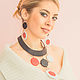 Order Jewelry set leather Colo. Necklace and earrings. okuznecova. Livemaster. . Jewelry Sets Фото №3