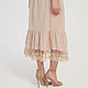 Lower skirt with lace in beige color