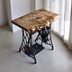 Table on a cast-iron bed made of a slab of elm 'Singer', Tables, Ivanovo,  Фото №1