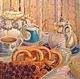 Натюрморт с чайником и кренделями, Картины, Санкт-Петербург,  Фото №1