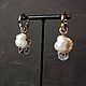 Bicolor transformer earrings with pearls. Congo earrings. Jewelry by Burdo. My Livemaster. Фото №5