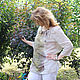 Блуза "Шепот летних трав" - шелк, хлопок, экопринт. Блузки. студия 'Радуга' Виктория. Ярмарка Мастеров.  Фото №4
