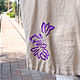 Linen parka with purple embroidery. Parkas jacket. NATALINI. My Livemaster. Фото №4