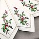 Napkin with embroidery ' Holly». Christmas gifts. Shpulkin dom. My Livemaster. Фото №4