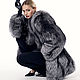 Шуба чернобурка удлиненная. Шубы. YANA KRAFT BRAND. Ярмарка Мастеров.  Фото №4