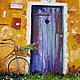 Картина маслом. Дверь в лето рыжий, оранжевый, желтый 30 на 40 см. Картины. Картины Степановой Натальи. Интернет-магазин Ярмарка Мастеров.  Фото №2