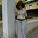 Вязанный жакет с коротким рукавом и вышитой планкой. Пиджаки. Наташа Шагинян (shagi). Интернет-магазин Ярмарка Мастеров.  Фото №2