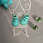Куклы и игрушки handmade. Livemaster - original item Sandals for Doll Pajama Princess Mint 20x10mm. Handmade.