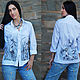 Embroidered blouse 'Birds in the grass' hand-painted shirt. Blouses. KVITKA. Online shopping on My Livemaster.  Фото №2