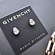Серьги Givenchy, кубик циркония. Серьги-пусеты. Винтажные вещички (Катя) ♚. Ярмарка Мастеров.  Фото №4