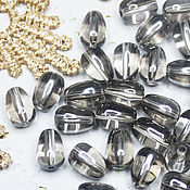 Материалы для творчества handmade. Livemaster - original item Beads drops 10/6 mm Gray 1 piece briolettes. Handmade.
