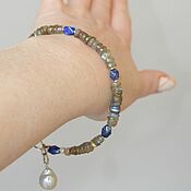 Украшения handmade. Livemaster - original item Bracelet made of Labradorite and Lapis Lazuli.. Handmade.