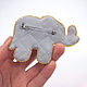 Order Elephant brooch made of beads. vettochka. Livemaster. . Brooches Фото №3