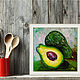 Painting Avocado Oil Canvas 15 h15 Two Halves Fruit Still Life. Pictures. matryoshka (azaart). Online shopping on My Livemaster.  Фото №2