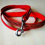 Collar for dogs made of genuine leather, personalized dog collar