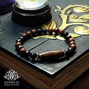 Украшения handmade. Livemaster - original item JI bracelet made of obsidian and sherla 