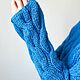 Укороченный свитер с косами «Индиго». Свитеры. lulu_knits. Ярмарка Мастеров.  Фото №5