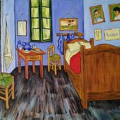 Картины и панно handmade. Livemaster - original item Oil Painting Vincent Van Gogh`s Bedroom in Arles. Handmade.