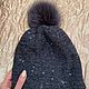 Шапочка с помпоном. Шапки. Анастасия, Ирландское кружево. Ярмарка Мастеров.  Фото №5