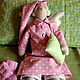 Розовый сонный ангел, Куклы Тильда, Москва,  Фото №1