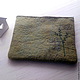 косметичка из шерсти, войлочная косметичка, вышитая косметичка, травы, гербарий, для косметики