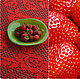 For home and interior. Textiles. TABLECLOTHS. Fair masters - handmade. Tablecloth knitted handmade buy. Tablecloth. Napkin. Red. Handmade.  Shop master Dominic. © https://www.liv
