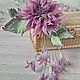 Brooch made of silk Dahlia with bells. Brooches. LIUDMILA SKRYDLOVA (flower glade). Online shopping on My Livemaster.  Фото №2