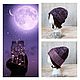 Felted double-sided hat Purple night, Caps, Belovo,  Фото №1