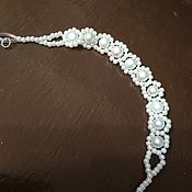 Украшения handmade. Livemaster - original item Winter Fairy Tale bracelet Natural pearls in pearl beads. Handmade.