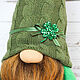 Гном с клевером. Интерьерная кукла. Cute Gnome. Интернет-магазин Ярмарка Мастеров.  Фото №2