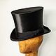Black satin top hat 'Mod'. Cylinder. Felt Hats Shop. My Livemaster. Фото №6