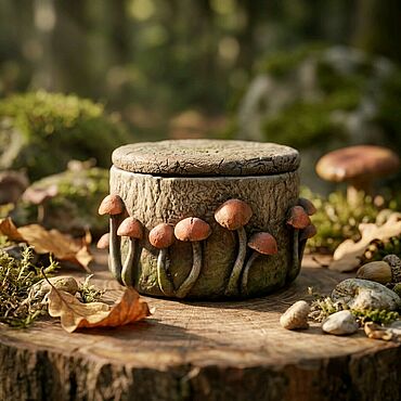 Посуда ручной работы. Ярмарка Мастеров - ручная работа Баночка грибника. Handmade.