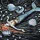 Заказать 3D Painting 'Red mermaid' made of black genuine leather. NEW&W. Ярмарка Мастеров. . Pictures Фото №3