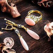 Серебряное кольцо с розовым аметистом 