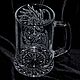 Beer mug with the engraving 'Dragon'. Wine Glasses. ArtGraving. My Livemaster. Фото №5