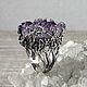 Серебряное кольцо с натуральным аметистом "Ветки". Кольца. Shahinian Jewelry. Интернет-магазин Ярмарка Мастеров.  Фото №2