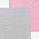 "Серый и Розовый горошек" бумага, 30х30 см, Бумага для скрапбукинга, Москва,  Фото №1