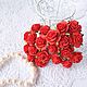 Бумажные розы 2 см Красный Цветы для свадебного декора, Цветы, Астрахань,  Фото №1