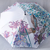 Аксессуары handmade. Livemaster - original item Umbrella-cane with a painted cover from the series 