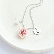 Украшения handmade. Livemaster - original item Handmade pink rose pendant. Handmade.