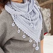 Аксессуары handmade. Livemaster - original item Shawl For Women Crochet Wrap Stole Knit Womens Scarf. Handmade.