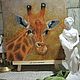 Giraffe painting, oil painting on potali. Pictures. Kind paintings by Irina Belozerova. Online shopping on My Livemaster.  Фото №2