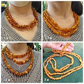 Работы для детей, handmade. Livemaster - original item Long amber beads, medical amber beads, for the thyroid gland, 1m 1,5, 2. Handmade.