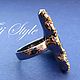 Кольцо с серафинитом ,,SERAFINITE,,. Кольца. Tati Style. Ярмарка Мастеров.  Фото №4